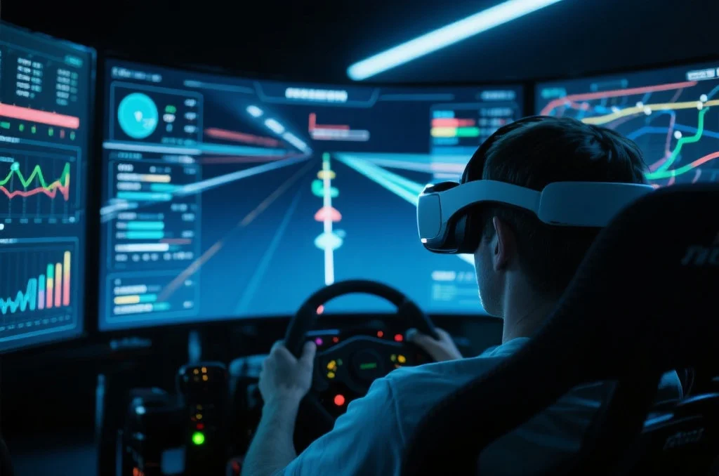玩家在VR模拟器中通过数据分析提升驾驶技术